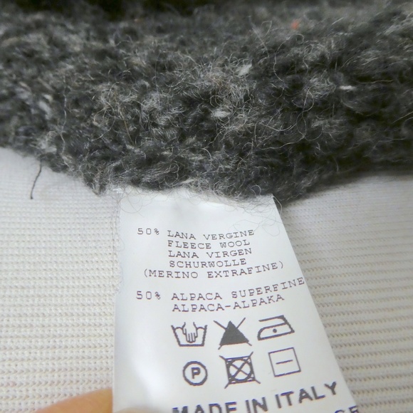 STEFANO MORTARI sweater ITALY FRINGED ALPACA Wool CARDIGAN S M - Picture 6 of 7